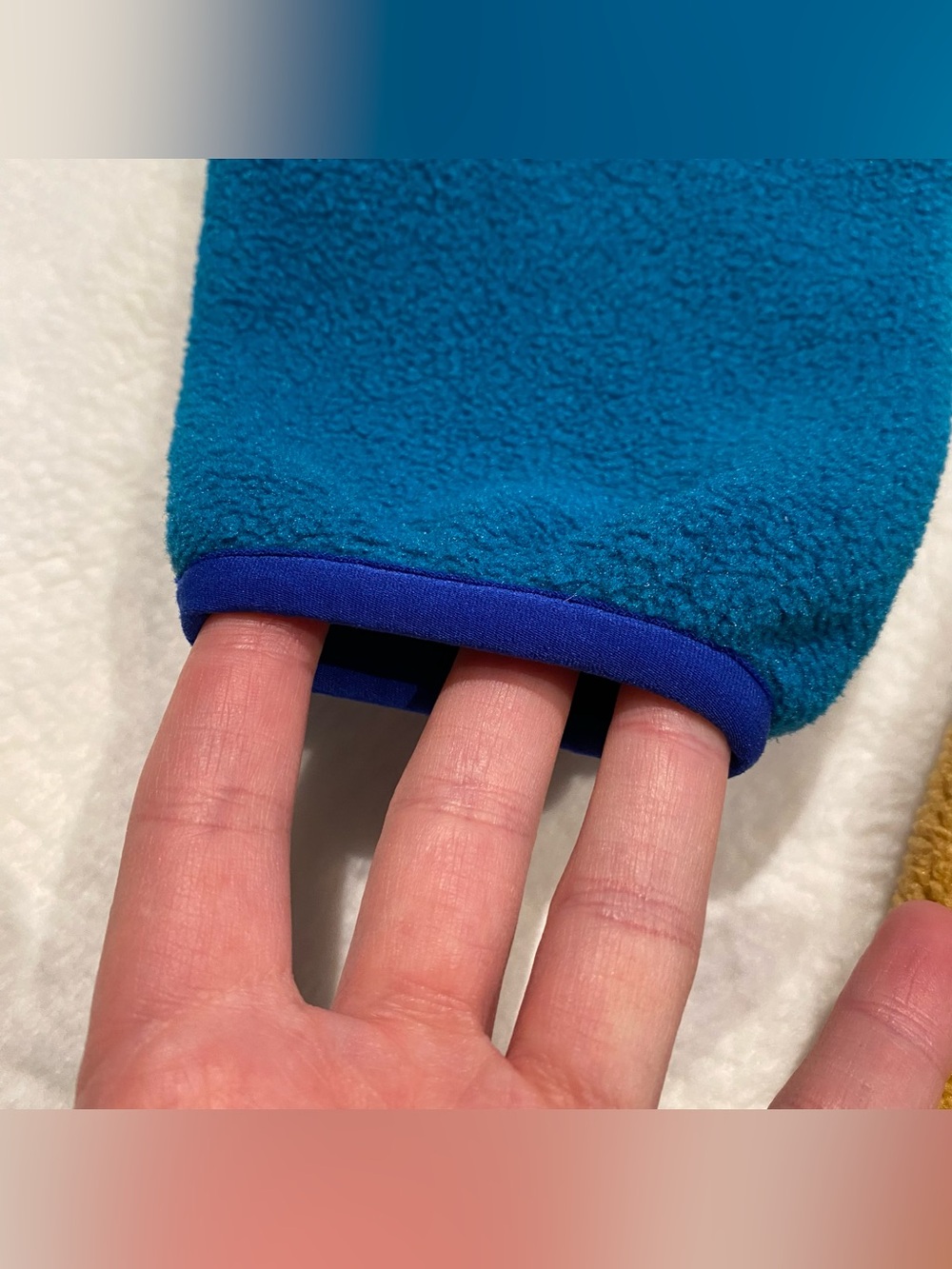 (S) Patagonia Lightweight Synchilla Snap-T Fleece Pullover Yellow Blue Small - Picture 12 of 13